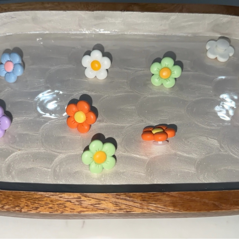 Colorful Flower Shaped Croc Charms